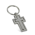 HASTHIP Cross Keychain for Home and Car Keys featuring 360° Rotating Cross | Zinc Alloy 4.57×2.83×0.28 in