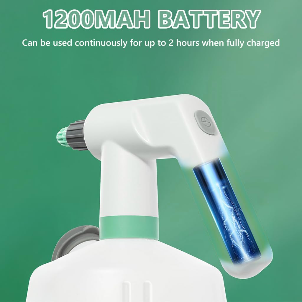 HASTHIP Electric Sprayer 2L for Garden and Cleaning with Adjustable Mist & Stream Modes | USB Rechargeable Handheld Mister