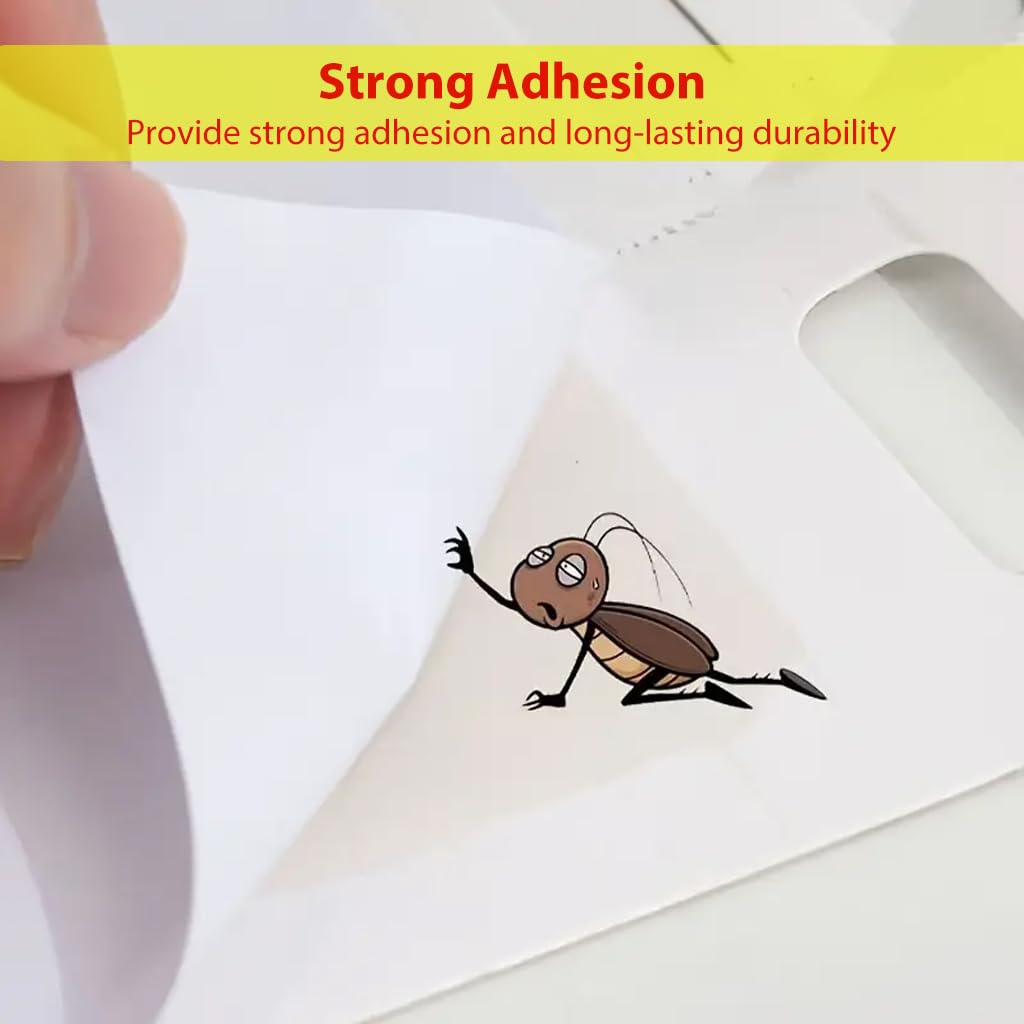 HASTHIP Glue Trap for Cockroaches with Ultra Strong Pre-glued Adhesive, 6 Count | Child and Pet Friendly Fold-up Design