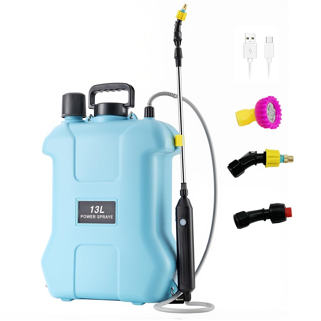 HASTHIP Electric Garden Sprayer for Lawn Care with 13L Tank and 20.8in Telescopic Wand | 200min Battery Runtime