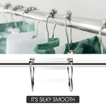 HASTHIP Stainless Steel Curtain Hooks for Bathroom with Spherical Roller Balls 12 Pieces