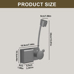 HASTHIP Hair Dryer Holder Wall Mount for Hands Free Styling with Flexible Gooseneck | Bathroom Organizer with Storage Compartment and Cable Management