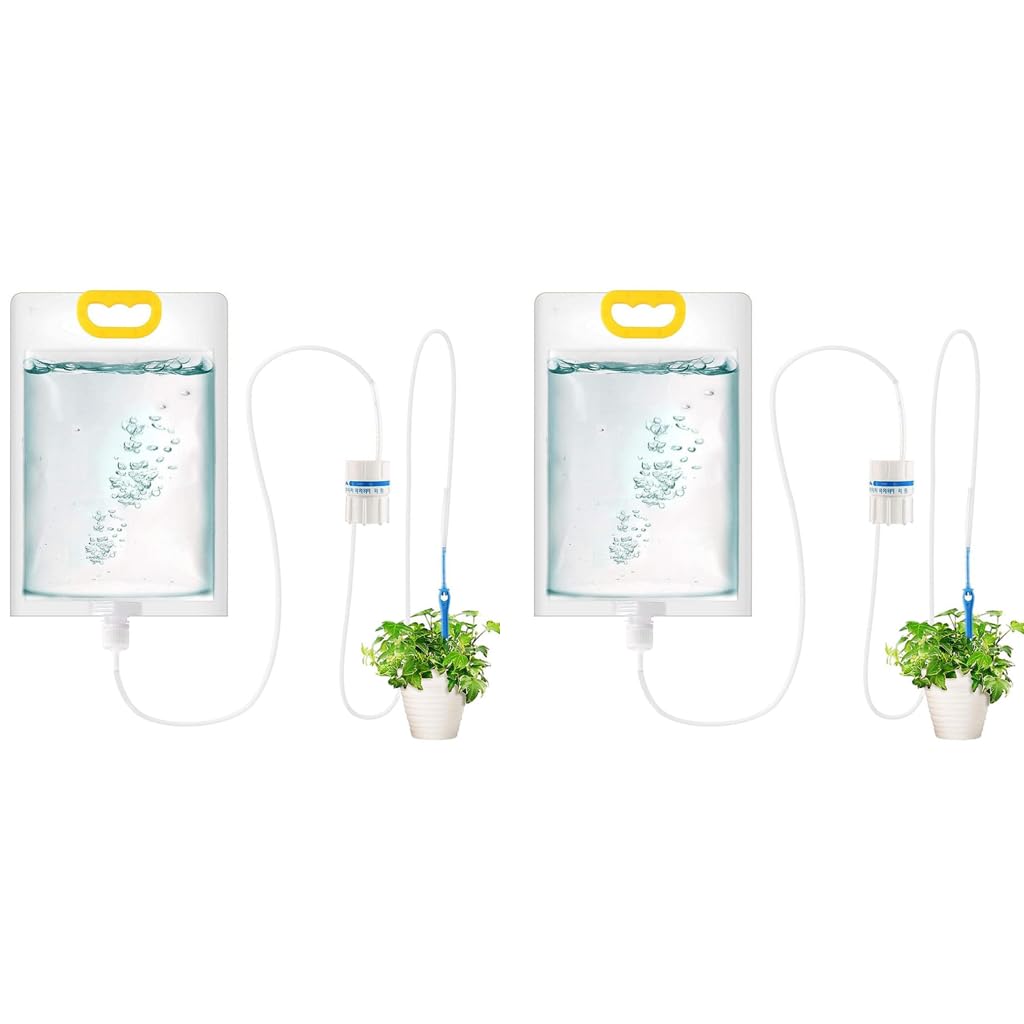 HASTHIP Drip Irrigation Kit for Garden and Home with 3.5L Water Bag | Adjustable Self Watering Devices