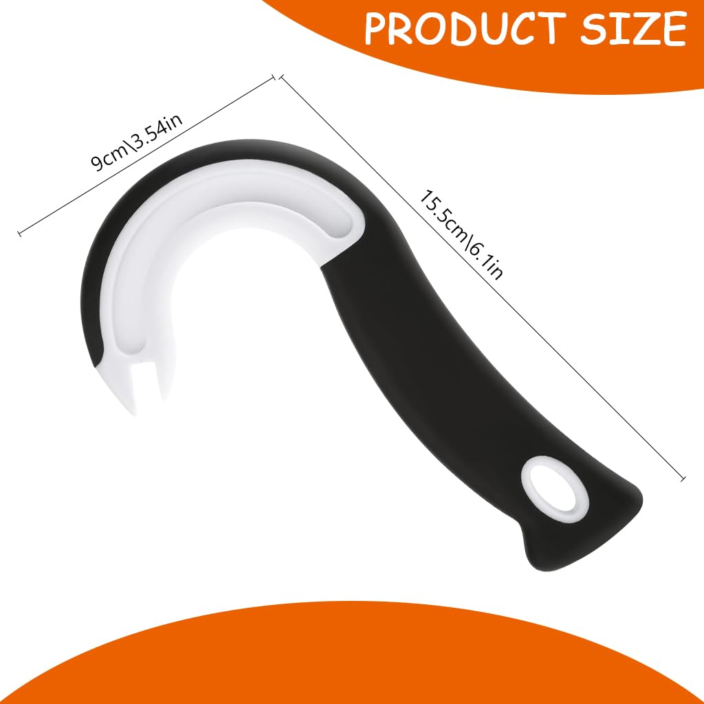 HASTHIP® Easy Open Ring Pull Can Opener, J Hook Can Opener Pull Tab No-Slip Rubber Grip Jars Can Lid Lifter Manual Ring Top Soda Tin Bottle Opener Tool for Seniors, Children, Weak Hands