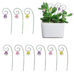 HASTHIP® Resin Garden Decors Set of 9 Pcs Lily of the Valley Garden Decoration DIY Assembly Flower Pot Decoration Insert-in Flower Decoration Outdoor Lawn Decorations Home Decorations