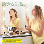 HASTHIP® Exhibidor de perfumes, estante elevador acrílico transparente 3 niveles