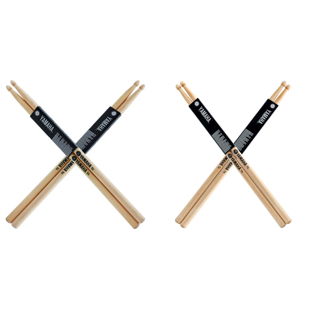 HASTHIP Drumsticks Combo for Practice and Studio with Wood Tip 5A 16in & 7A 15.5in