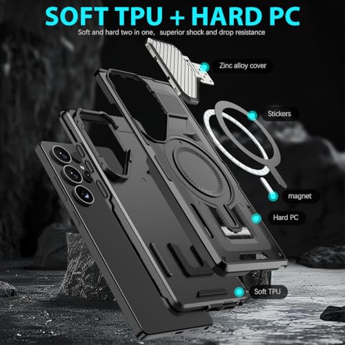 HASTHIP® Samsung Galaxy S24 Ultra Case with Stand