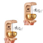 HASTHIP Door Chime for Home and Shop with Magnetic Mount and Brass Bell | 2 PCS Beech Wood Design