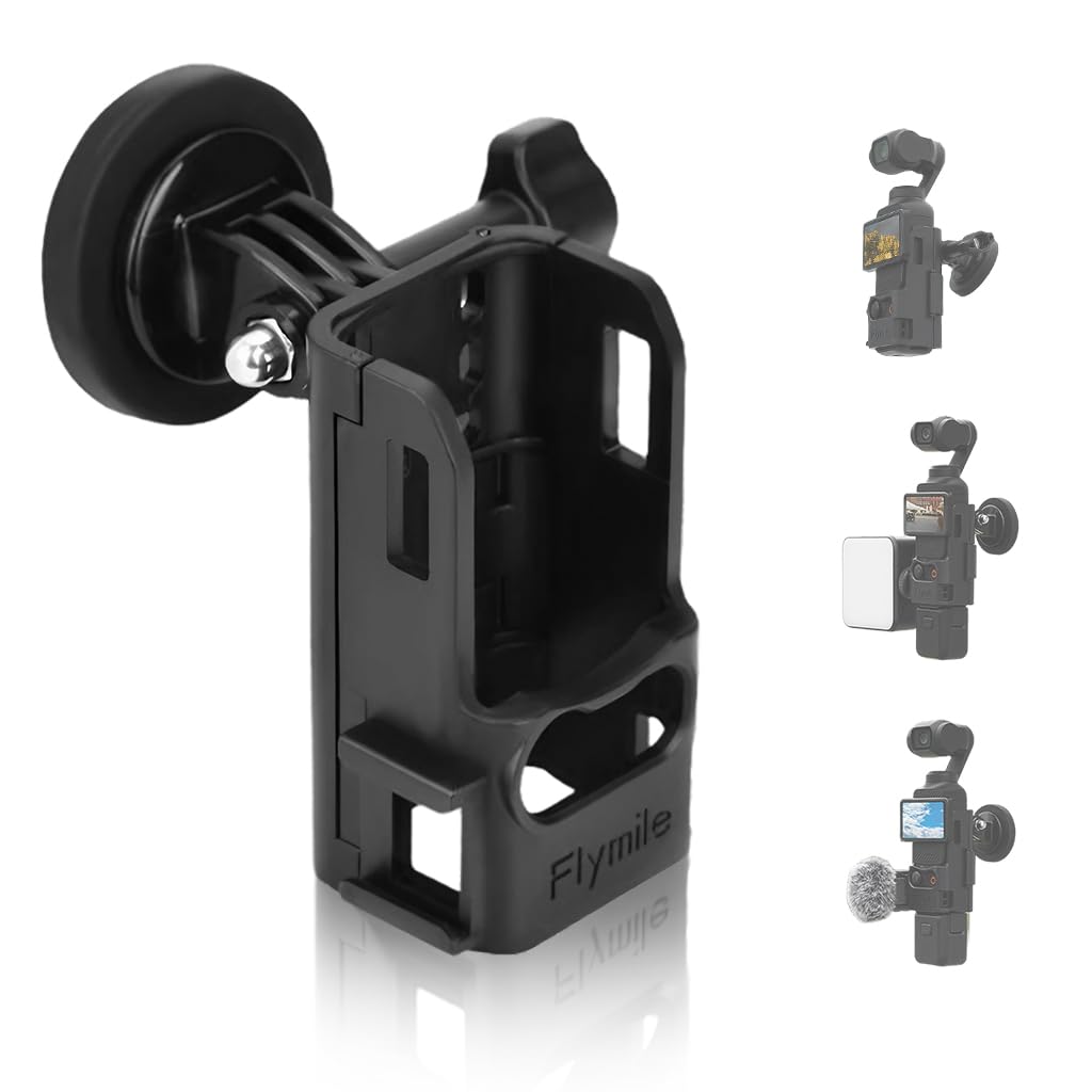 HASTHIP® Soporte Magnético para dji Osmo Pocket 3, Montaje Ajustable con Base Magnética Fuerte y Tornillo, Compatible con Pocket3, Soporte Compacto y Duradero de Aleación de Aluminio para
