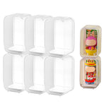 HASTHIP Display Case for Figures with Stackable Design and Clear Acrylic Boxes Set of Six