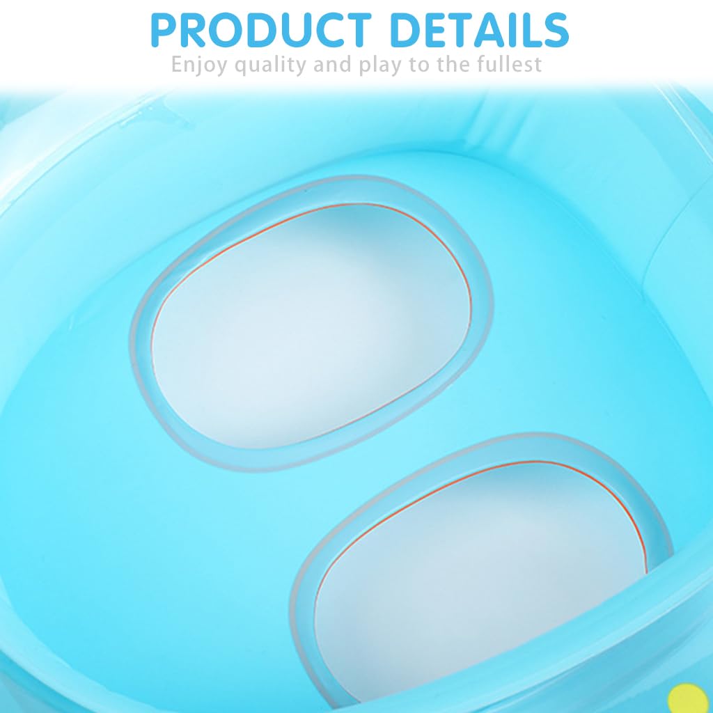 HASTHIP® Inflatable Swimming Tube for Toddlers 3-5 Years, with Cartoon Steering Wheel & Horn, Durable PVC, Leakproof Valve, 55-57cm Ideal - Fun & Safe Pool Float for Beach & Indoor Pools