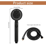 HASTHIP Turbo Pressurized Hand Shower for Bathroom with 8 Modes and 1.4m Zinc Hose | Featuring Instant Stop Button and ABS Build