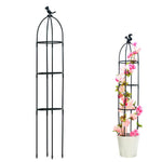 HASTHIP® 120CM Trellis for Climbing Plants, Plastic Climber Support for Plants, Adjustable Connectable Round Plant Support Sticks, Plant Support for Climbers, for Clematis, Roses, Tomatoes, Ivy