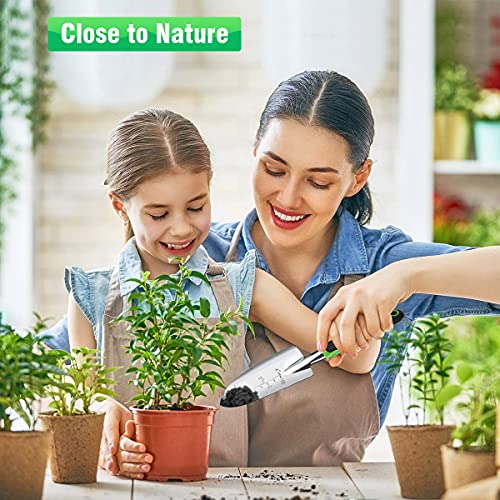 HASTHIP® 12PCS Garden Tools for Home Gardening Stainless Steel Heavy Duty Transplanting Spade Cultivator Pruner Gloves Farming Tool Sets