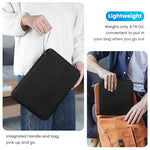 HASTHIP® 12.9 inches Tablet Sleeve with Handlefor iPad Waterproof Travel Zipper Bag with Utility Mesh Pocket Travel Accessories Bag Universal Tablets Pad Organizer Bag, Black