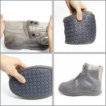 HASTHIP® Silicone Rain Shoe Cover for Rain Waterproof Shoe Cover for Kids Men Women with Double-Breasted, Anti-Slip TPE Sole Wear-resistant Reusable Shoes Protector for Rainy Season (for Size 5.5-7.5)
