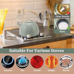HASTHIP® 3L Stainless Steel Tea Kettle, Whistling Hot Water Pot for Stove and Induction, Anti-Scald Handle, Coffee & Tea Maker for Kitchen, Camping, RV