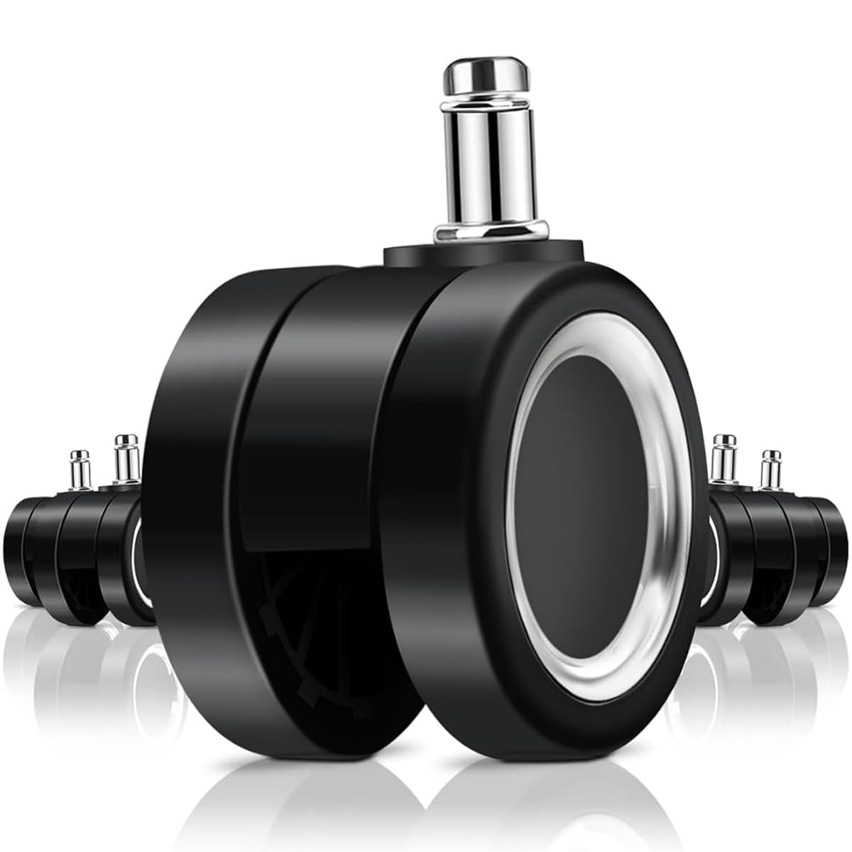 HASTHIP Office Chair Caster Wheels 5Pcs 2 Inch with 360° Swivel for Hardwood Floors | Supports 550lbs