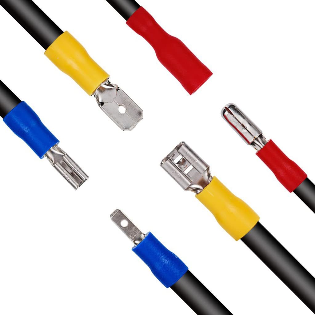 HASTHIP Wire Connector Jointer Set for Automotive and Electrical Use with 280 pcs | Tinned Brass and PVC Insulated Terminals