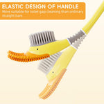 HASTHIP Toilet Brush with Built-in Soap Dispenser and Double-Sided Bristles | Yellow Duck Holder