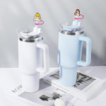 HASTHIP Stanley Straw Cover for 30 and 40 Oz Cups with 10 mm Fit and Food Grade Silicone | Cute Gift for Fans