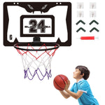 HASTHIP Kids Indoor Basketball Hoop Kit with Wall Mounted Mini Basketball Set