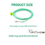 HASTHIP® 6.6ft Parrot Leash with 6.5mm Metal Feet Loop Elastic Bird Harness with Adjustable Buckle Wrist Attachable Bird Aviator Leash for Parrot, Budgerigars, Cockatiels