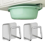 HASTHIP Wall Mounted Hooks for Washbasin Storage with No Drill Design and Stainless Steel | 2PCS Set