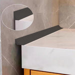 HASTHIP Silicone Water Stopper for Bathroom and Shower | 39in Self-Adhesive Black Barrier 3 pcs