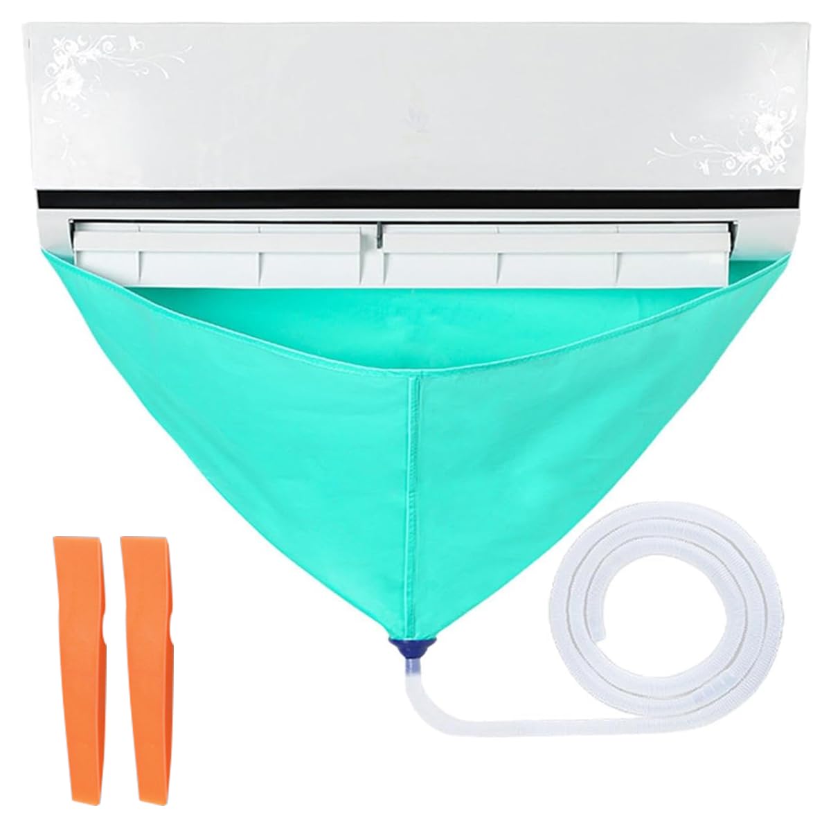 HASTHIP AC Service Wash Bag Cover for Wall Mounted Split Units with 6.6ft Drain Tube | Waterproof PVC Cleaning Kit