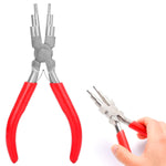 6" Jewelry Pliers - Carbon Steel Round Nose Needle Nose Pliers For 3-10mm Rings DIY Wire Looper Jewelry Bail Pliers Jewelry Making Tools, Rubberized Handle Comfort Grip