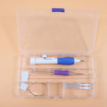 HASTHIP® Magic Embroidery Pen Punch Needles, Punch Needle Pen Set Cross Stitch Tool Kit DIY Craft for Embroidery Threaders Sewing