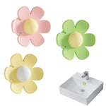 HASTHIP Silicone Sink Overflow Hole Covers for Bathroom Vanities with Flower Design Pack of 3