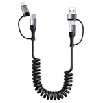 HASTHIP® Cable en espiral 4 en 1, cable de carga múltiple, 60 W