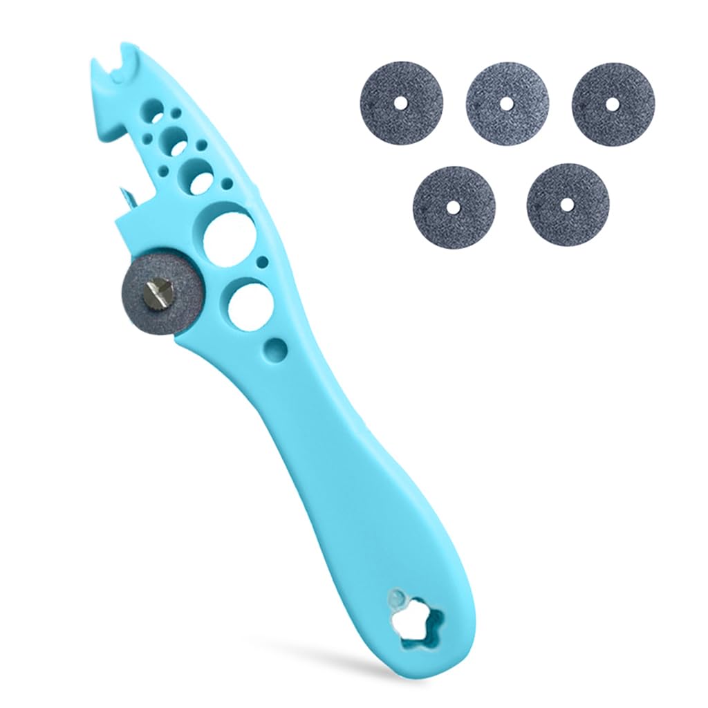 HASTHIP Ampule Cutter for Doctors with 5 Replaceable Grinding Wheels and ABS Handle | Blue