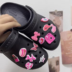 HASTHIP® Rubber 105PCS Pink Shoe Decoration Charms For Bubble Slides Sandals Clogs