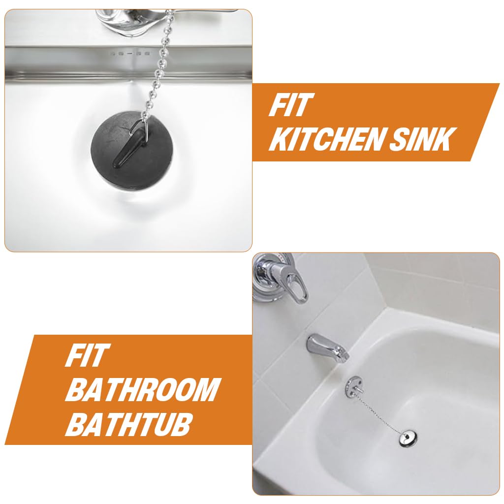 HASTHIP Universal Rubber Bathtub Drain Stopper 40mm for Sinks and Tubs | Leak Proof Plug
