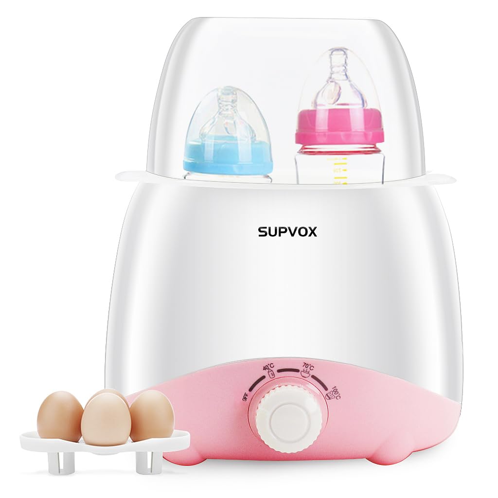 HASTHIP® Calentador de Biberones Eléctrico 6 en 1 para Bebés,Esterilizador de Botellas Rápido 8-15 Min,Mantiene Calor 24H Calentamiento Alimentos Temporizador y Temperatura Ajustable