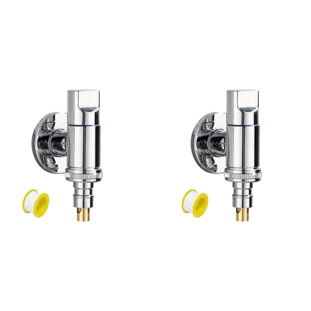 HASTHIP Laundry Faucet for Washing Machines and Dishwashers with Brass Body Chrome Finish 2PCS
