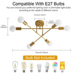 HASTHIP 6-Light Modern Metal Flush Mount Ceiling Light, E27