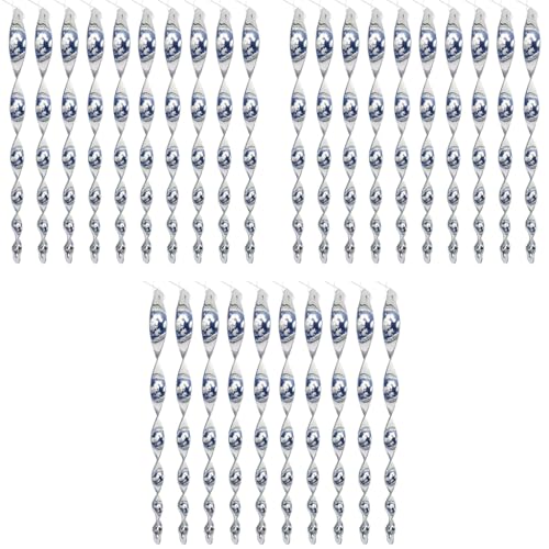 HASTHIP® 10-Pack Reflective Bird Deterrent Rods 30CM Spiral Scare Devices for Effective Balcony Garden Protection Pigeon Spikes Easy-To-Hang Repellent System Silver 3 PCS
