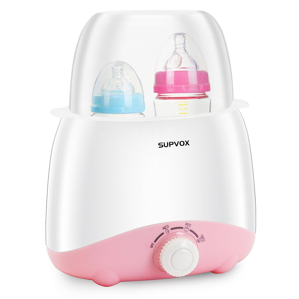 HASTHIP® Calentador de Biberones Eléctrico 6 en 1 para Bebés,Esterilizador de Botellas Rápido 8-15 Min,Mantiene Calor 24H Calentamiento Alimentos Temporizador y Temperatura Ajustable