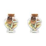 HASTHIP Anniversary Gifts for Couple with 90PCS Heart Shaped Glass Message Bottle | Romantic Keepsake for Girlfriend