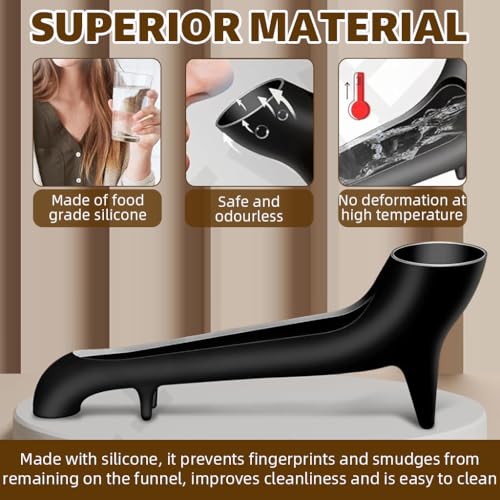 HASTHIP® Water Guiding Pipe for Espresso Coffee Machine, Food Grade Silicone Water Channel Anti-Spill Tube, Anti-Slip Line Compatible with Breville, Barista Kitchen Coffee Accessories