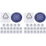 HASTHIP Wall Plate Hanger for Displaying Decorative Plates with 40PCS 2.4 in Triangle Stainless Steel Hooks