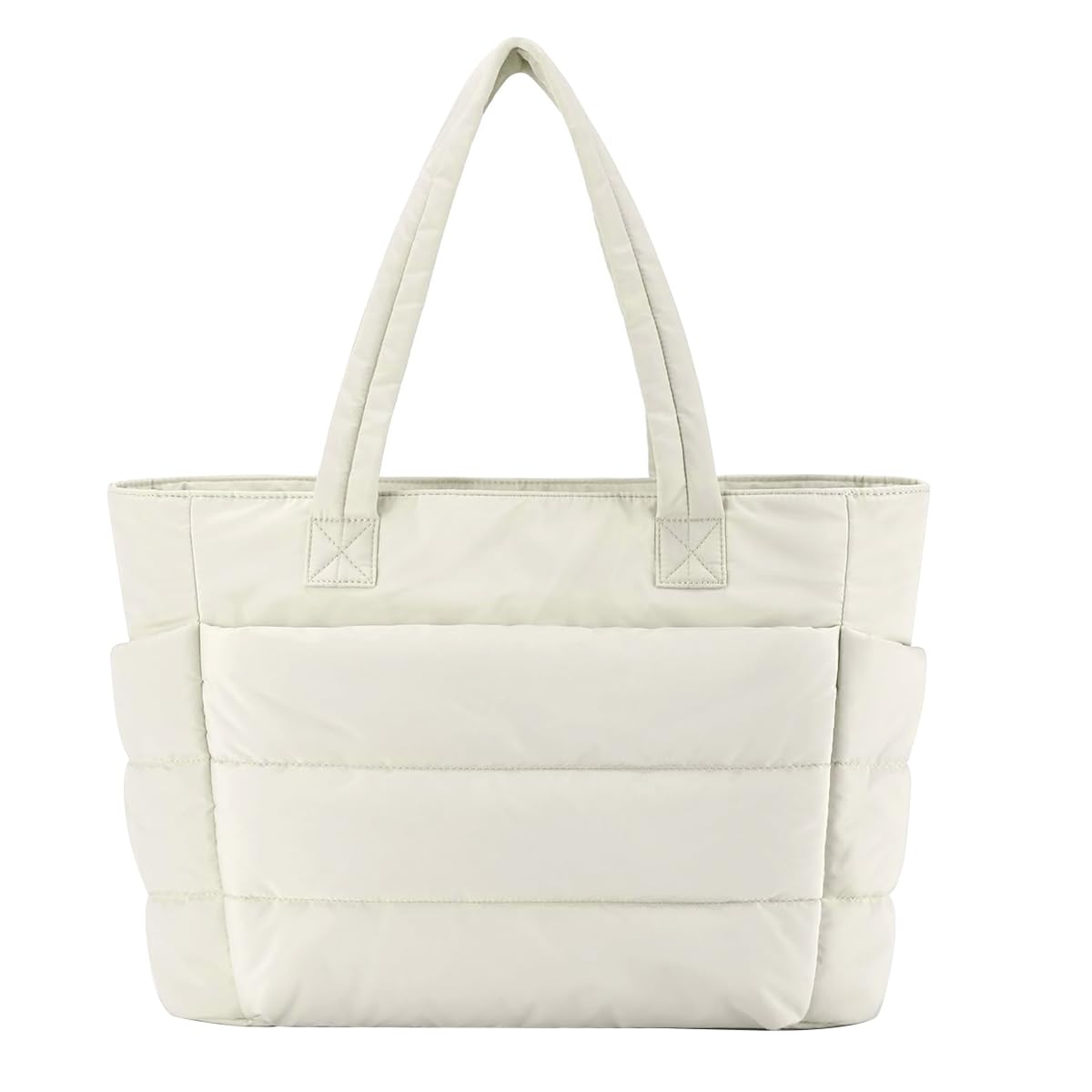 HASTHIP® Bolso de Mano para Mujer,Bolso Tote Acolchado Suave de Gran Capacidad,Hombro Ligero para Viaje y Trabajo Fashion con Compartimentos Portátil 15.6 Pulgadas