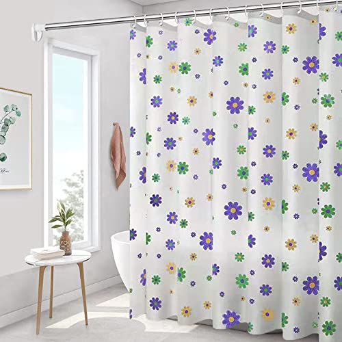 HASTHIP Shower Curtain for Bathroom with Metal Hooks and HD Print | Waterproof PEVA 1.8m x 1.8m