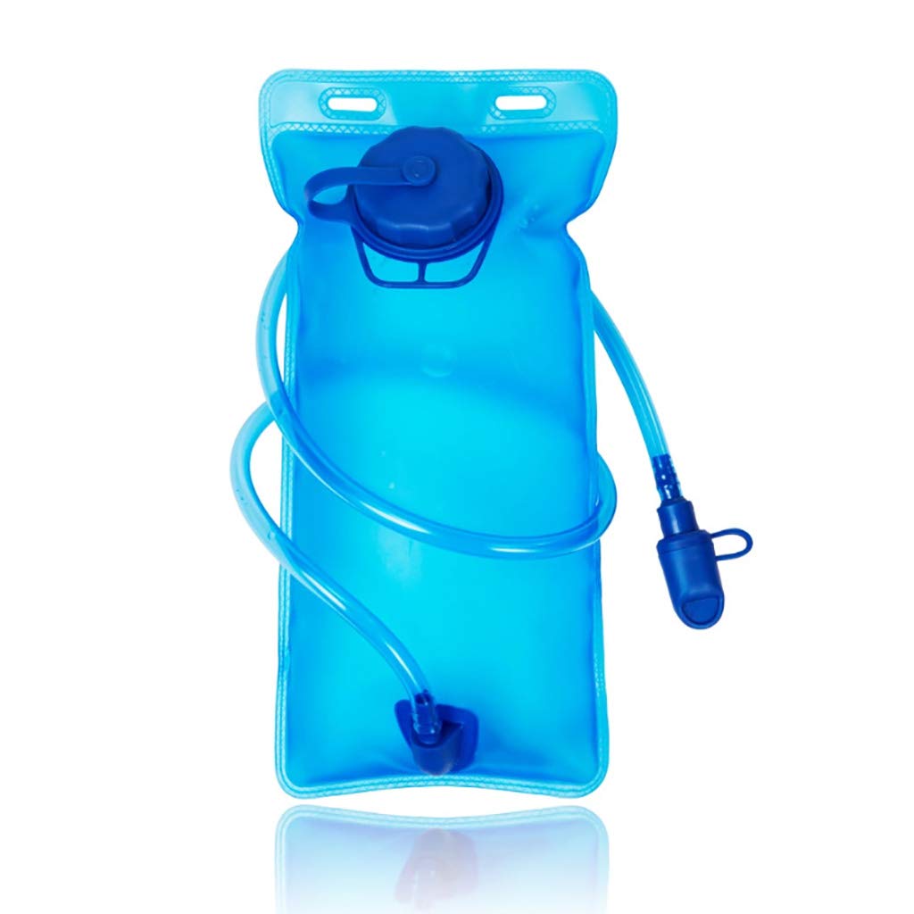 HASTHIP® Bolsa de Hidratación 2L Sin BPA,Vejiga de Agua Antibacteriana a Prueba Fugas con Boquilla ON/Off,Depósito Agua con Gran Apertura para Senderismo Ciclismo y Running (Azul 1