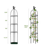 HASTHIP® 120CM Trellis for Climbing Plants, Plastic Climber Support for Plants, Adjustable Connectable Round Plant Support Sticks, Plant Support for Climbers, for Clematis, Roses, Tomatoes, Ivy